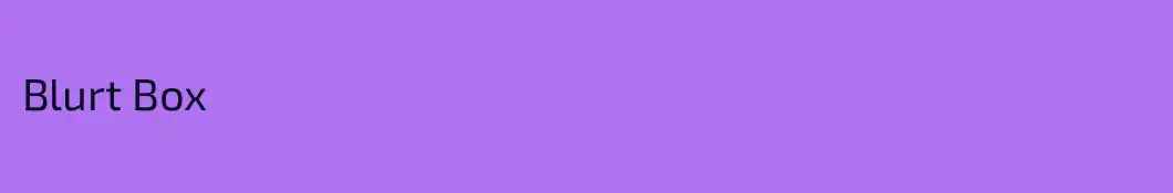 Blurt Box 